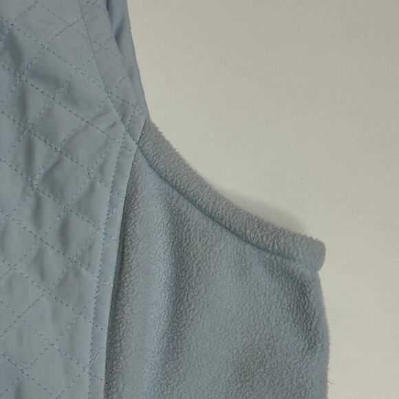 Columbia Light Blue Diamond Quilted/Fleece Vest Full Zip Ski Womens Size Large L - Picture 11 of 12